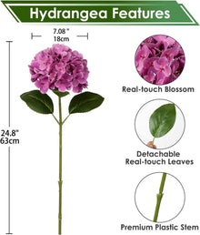 Künstliche Hortensie Blumen Real-Touch Kunstblumen für Büro