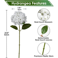 Künstliche Hortensie Blumen Real-Touch Kunstblumen Hydrangea