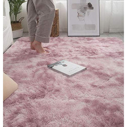 Flauschiger Teppich Rosa 120x160 cm - Weicher Wohnzimmerteppich