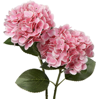 Künstliche Hortensie Real-Touch Kunstblumen 63 cm 2er-Set