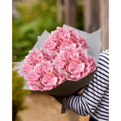 Künstliche Hortensie Real-Touch Kunstblumen 63 cm 2er-Set