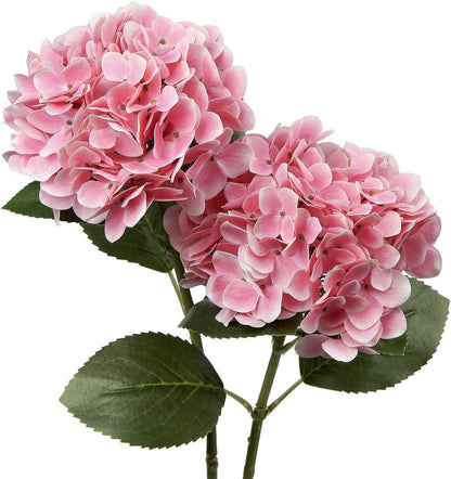 Künstliche Real-Touch Hortensie Blumen Hydrangea Deko 2 Stück Light