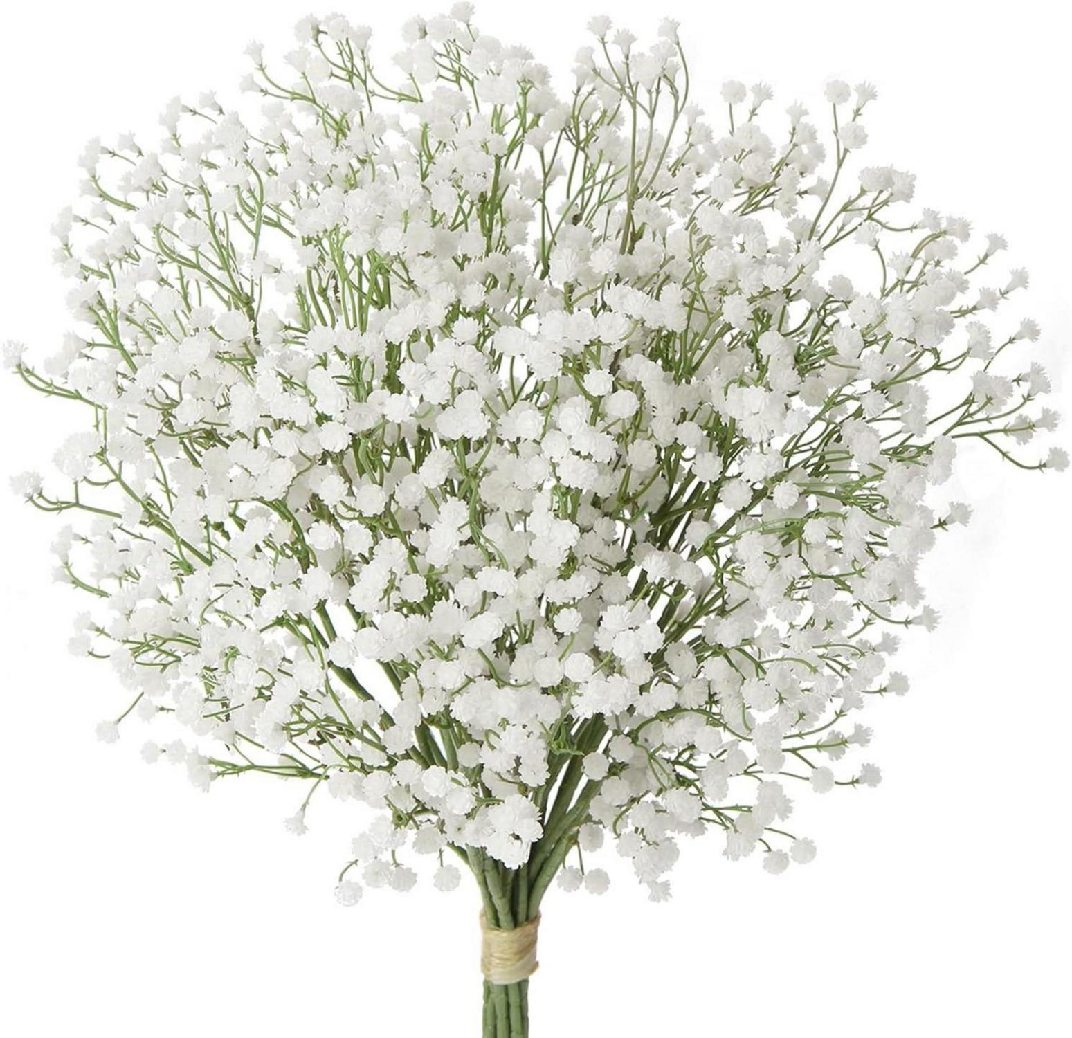 10er Set Künstliches Schleierkraut Gypsophila Blumenstrauß Deko