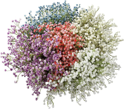 10er Set Künstliche Schleierkraut Blumenstrauß Deko Hochzeit Party