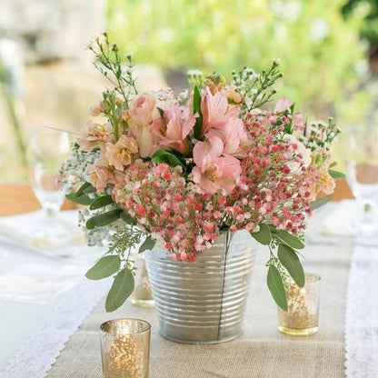 12x Künstliches Schleierkraut Gypsophila Blumenstrauß Orange Red