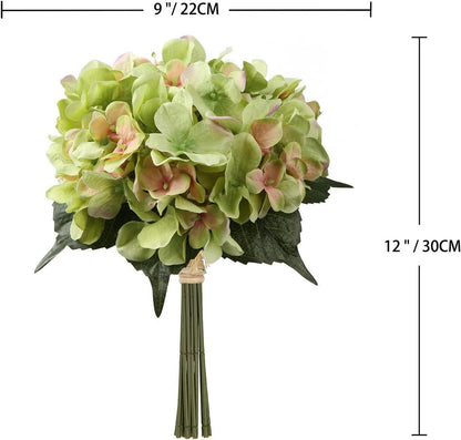 Kunstblume Hortensien Bouquet 9 Köpfe Deko Hochzeit Party Büro Home