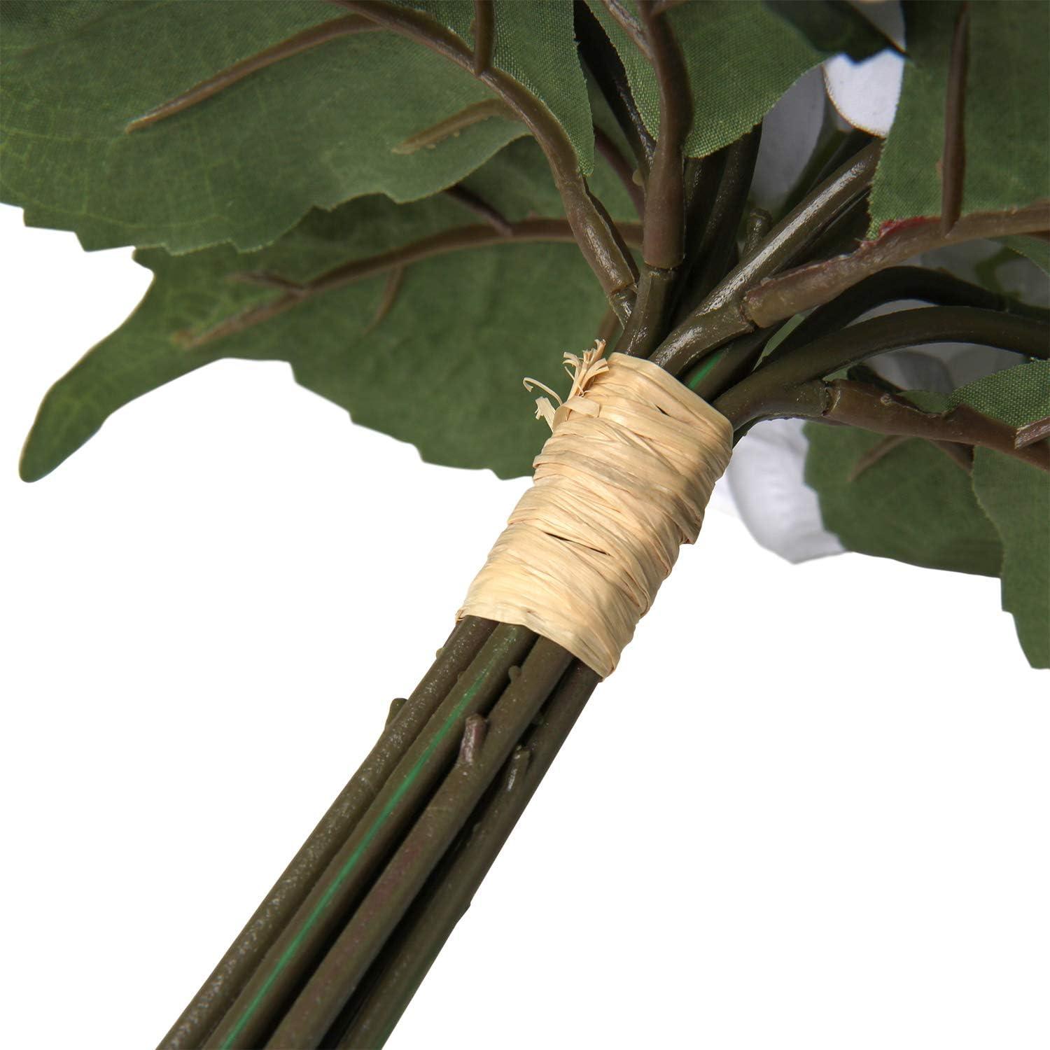 Kunstblume Hortensien Bouquet Seiden-Blumen Hochzeit Deko 9 Köpfe