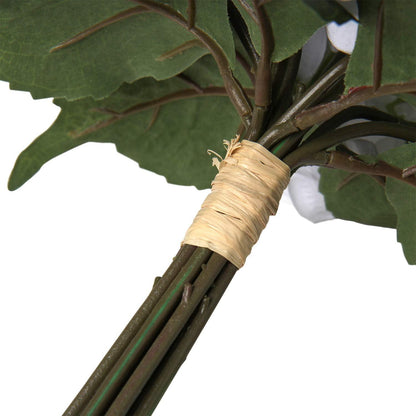 Kunstblume Hortensien Bouquet Seiden-Blumen Hochzeit Deko 9 Köpfe