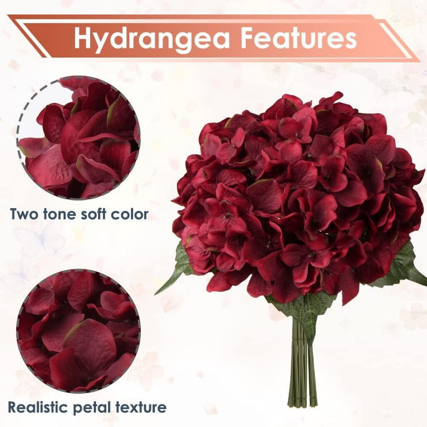 Kunstblume Hortensien Seiden-Blumen Bouquet Hochzeit Home