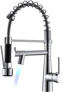 LED Wasserhahn für Küche mit Ausziehbarem Auslauf - 360° Schwenkbar