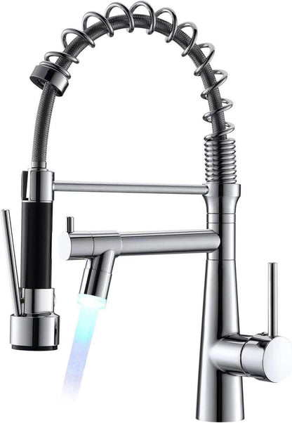 LED Wasserhahn für Küche mit Ausziehbarem Auslauf - 360° Schwenkbar