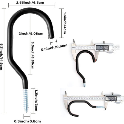 8er-Pack Fahrradhaken Set, PVC-Beschichtung, vielseitig