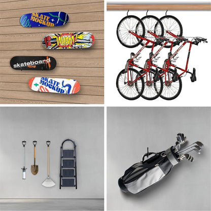 8er-Pack Fahrradhaken Set, PVC-Beschichtung, vielseitig