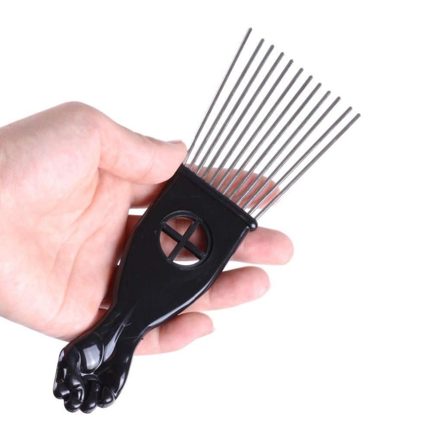 3er Set Afro Kamm Metall Breitzahn Haar Pick Styling Tools