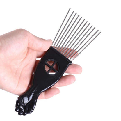 3er Set Afro Kamm Metall Breitzahn Haar Pick Styling Tools