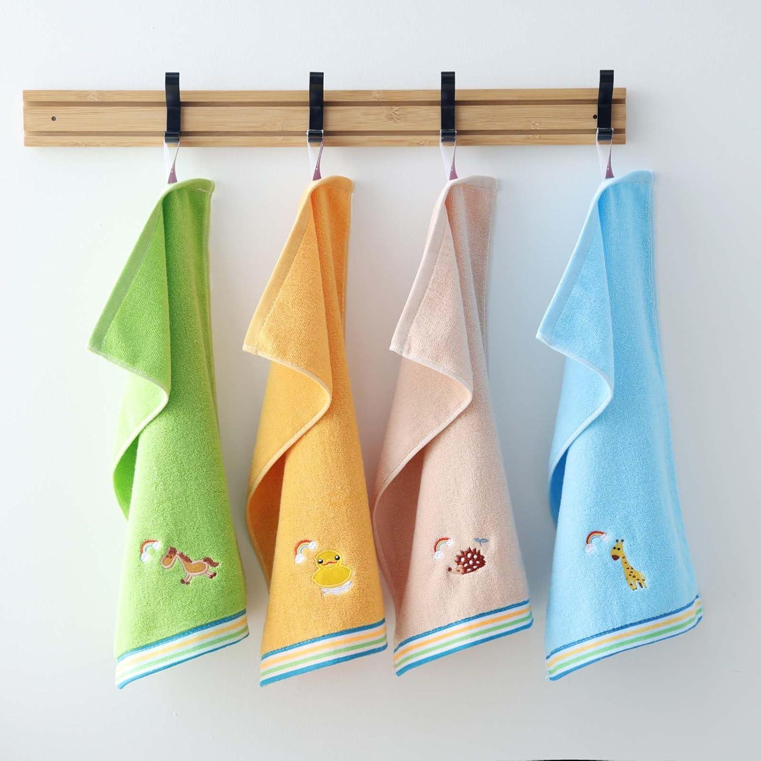 Loialpupy Gästetücher Set 4er Pack 25x50 cm Baumwolle Saugstark für Fitness Strand Spa