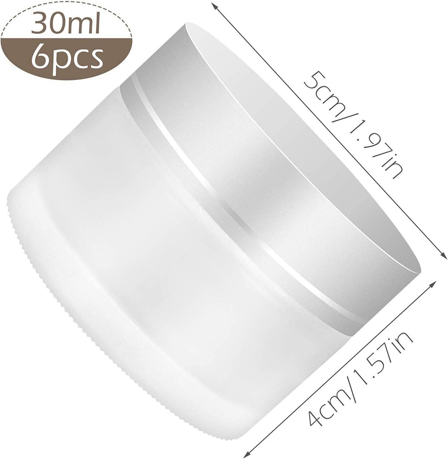 Cremedose 6er Set 30ml Leer Kosmetikbehälter mit Deckel UV-Schutz