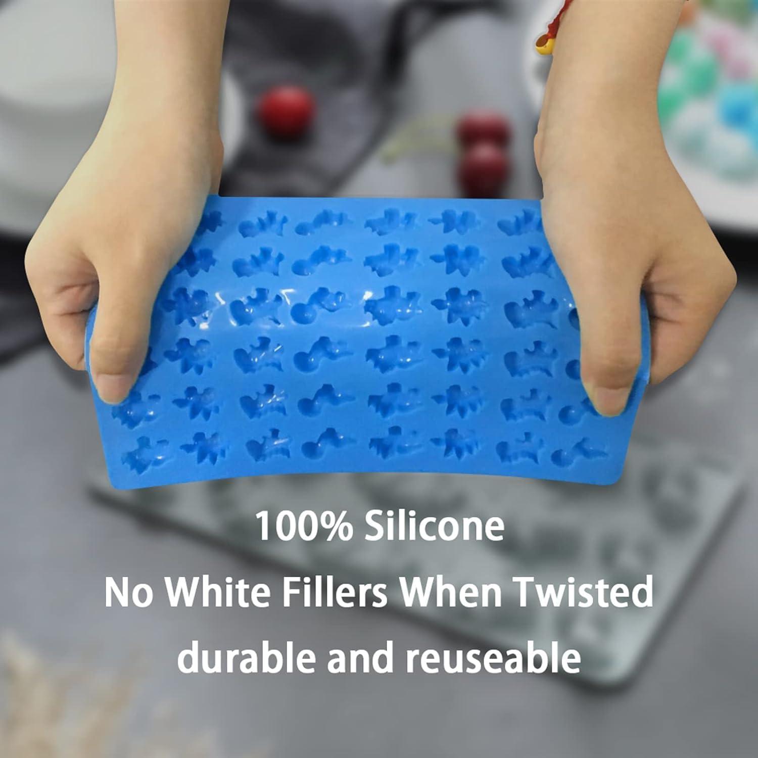 Silikonformen Gummibärchen Herz Dino Donut Löwe Katze形 5er Set