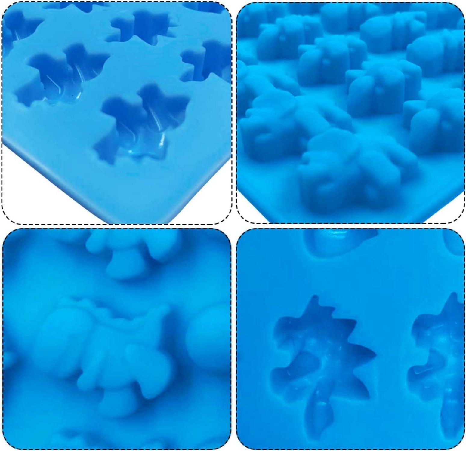 Süßigkeiten Silikonformen Set 5er Pack Gummibärchen Dinosaurierform Donut Löwe Nilpferd Katzenpfoten