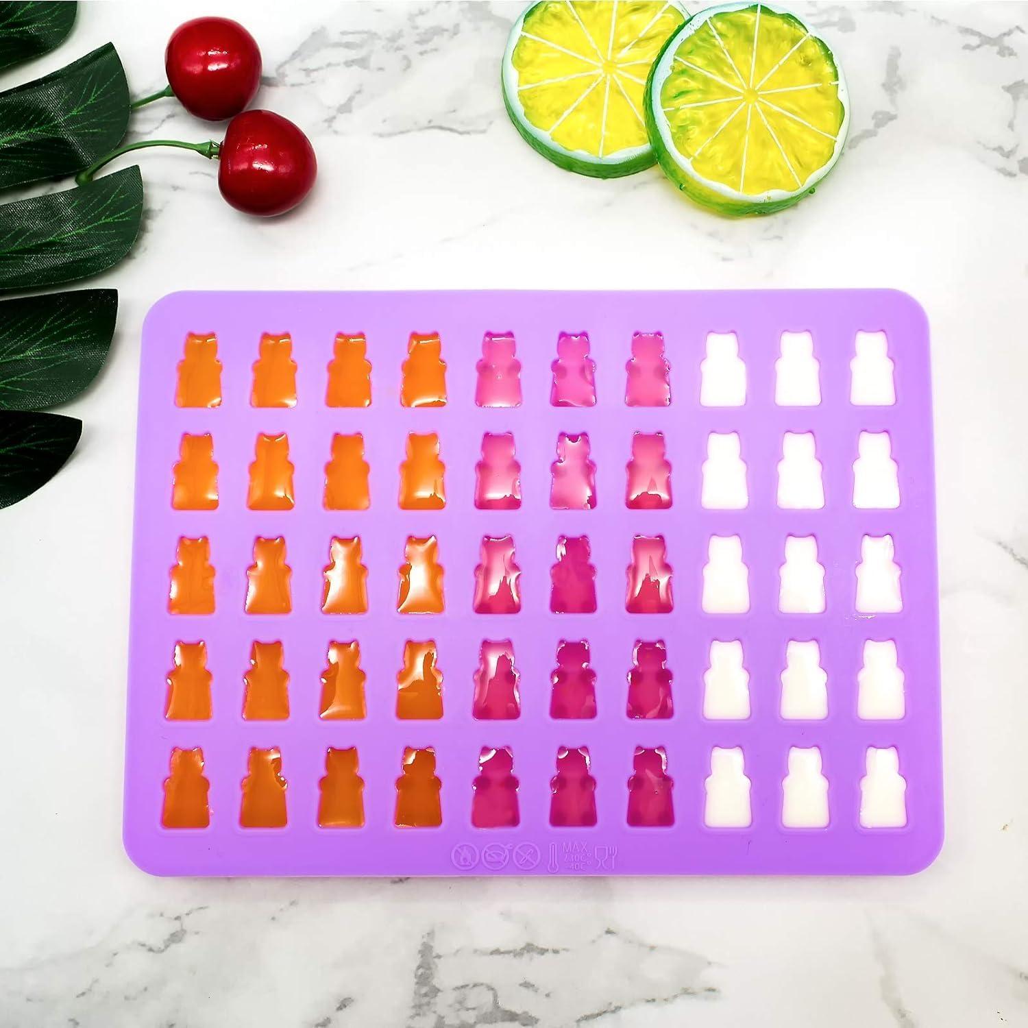 Silikonformen Gummibärchen Pralinen Gelee Herz Dino Donut 5er Set