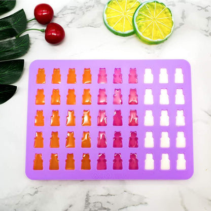 Silikonformen Gummibärchen Pralinen Gelee Herz Dino Donut 5er Set