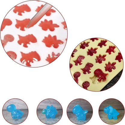 Süßigkeiten Silikonformen Set 5er Pack Gummibärchen Dinosaurierform Donut Löwe Nilpferd Katzenpfoten