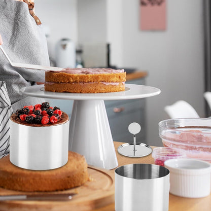 6er Set Edelstahl Dessertringe Mini Kuchenringe 7,5cm Silber