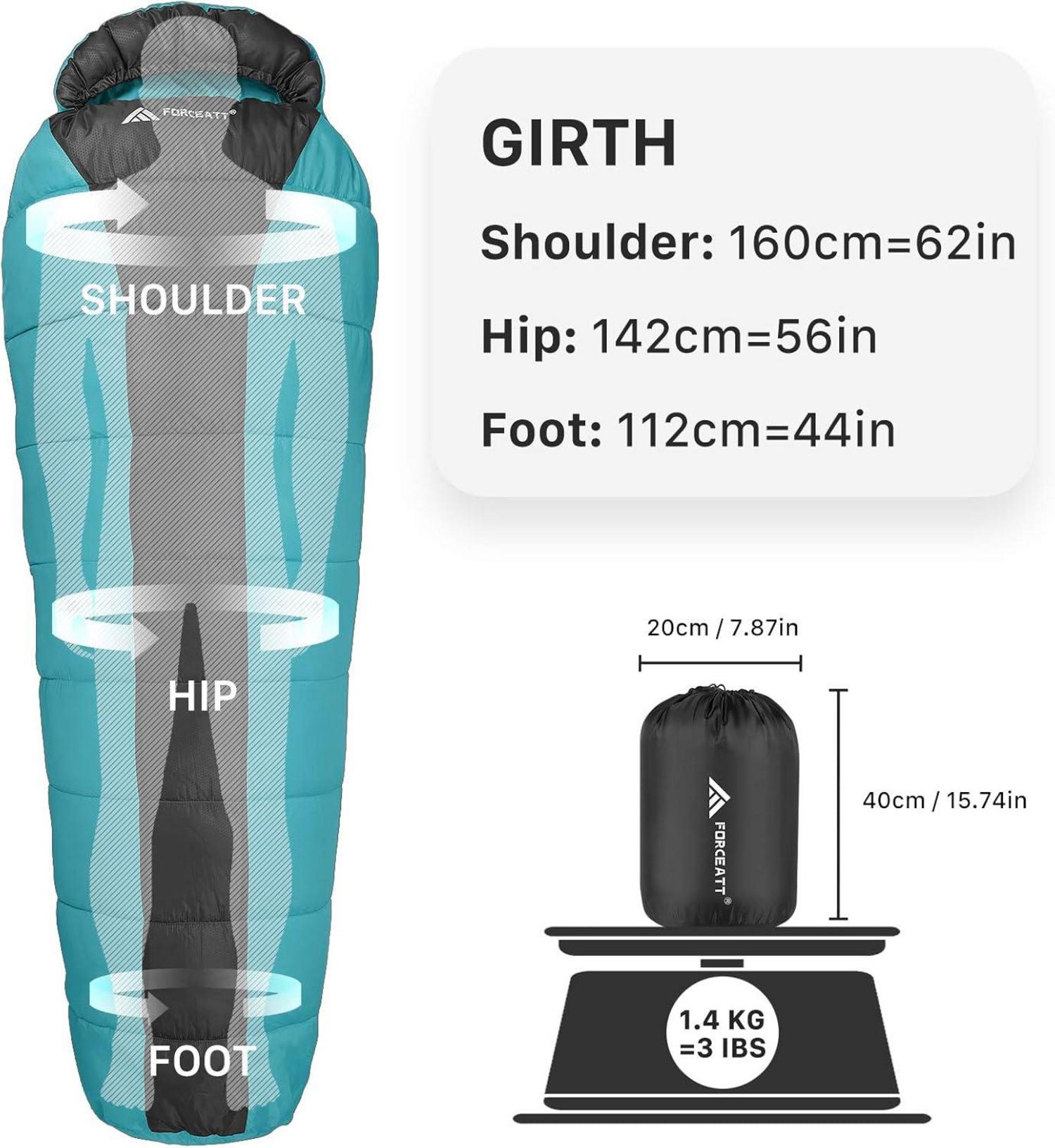 Ultraleichter Mumienschlafsack für