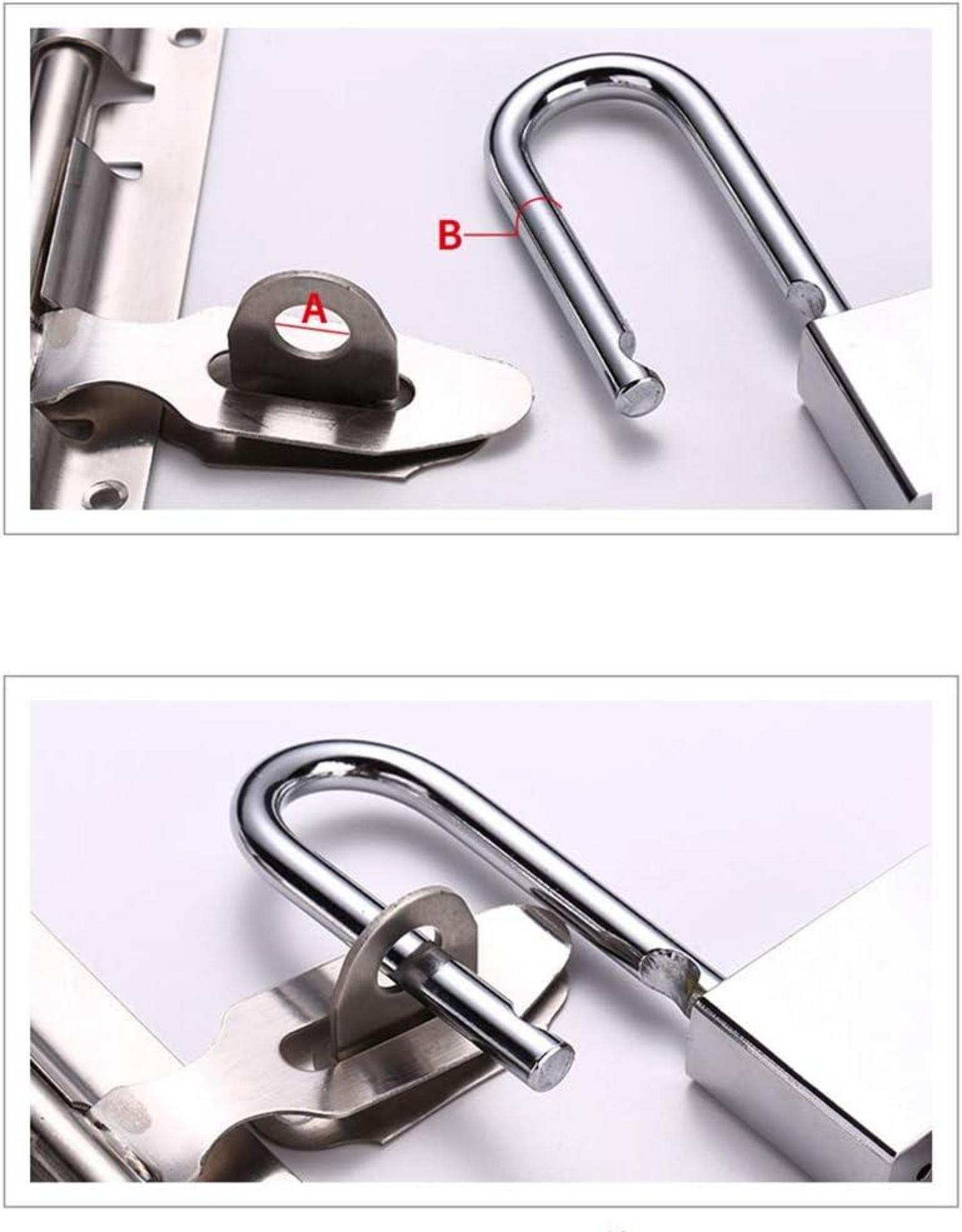 Vorhängeschloss 50 mm mit 4 Schlüsseln, langer Bügel 8 mm, Sicherheits-Diebstahlschutz