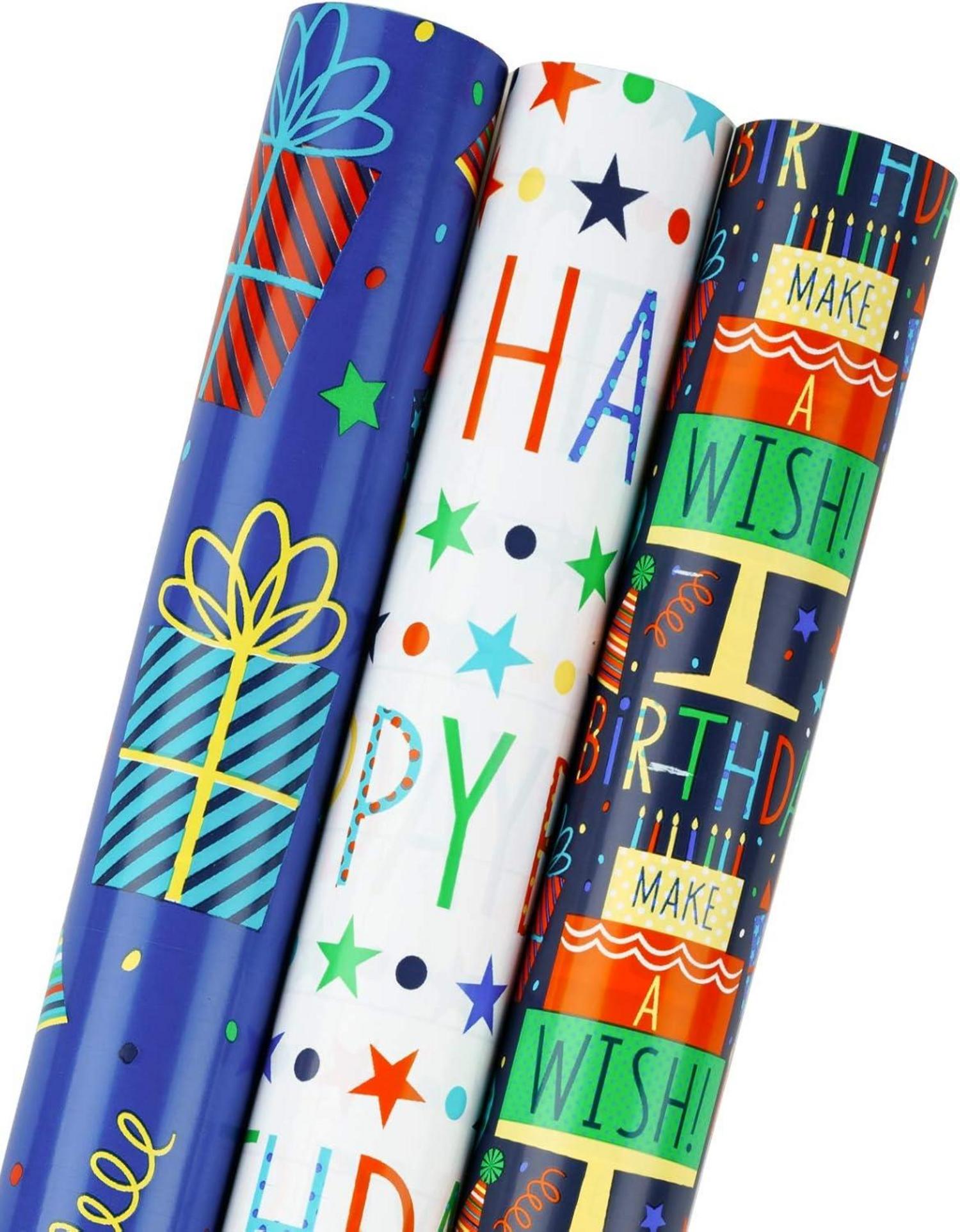 Geburtstags-Geschenkpapierrolle - Mini-Rolle - 3 Designs