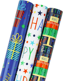Geburtstags-Geschenkpapierrolle - Mini-Rolle - 3 Designs