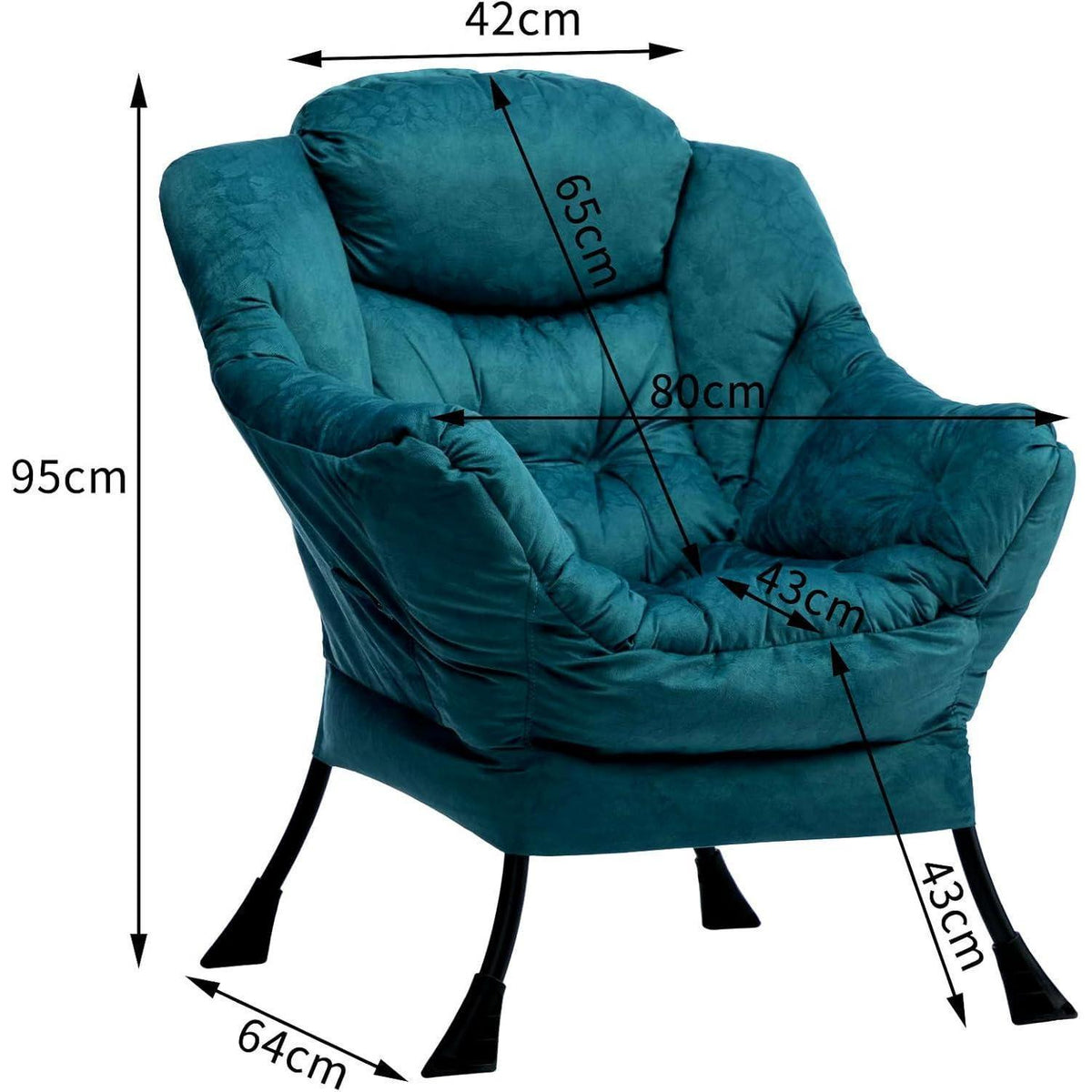 Ohrensessel Relaxsessel Blau Grün – Bequemer Lesesessel