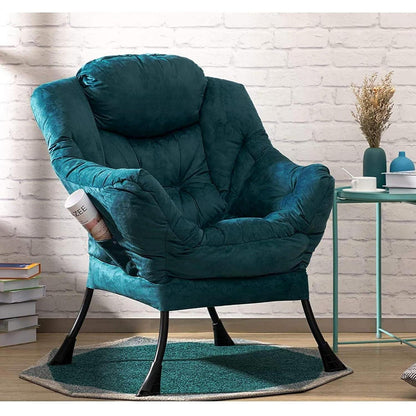 Ohrensessel Relaxsessel Blau Grün – Bequemer Lesesessel