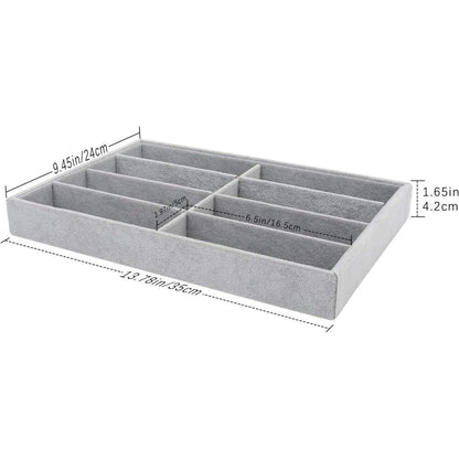 Emibele Brillen- und Schmuckaufbewahrungsbox mit 8 Gittern