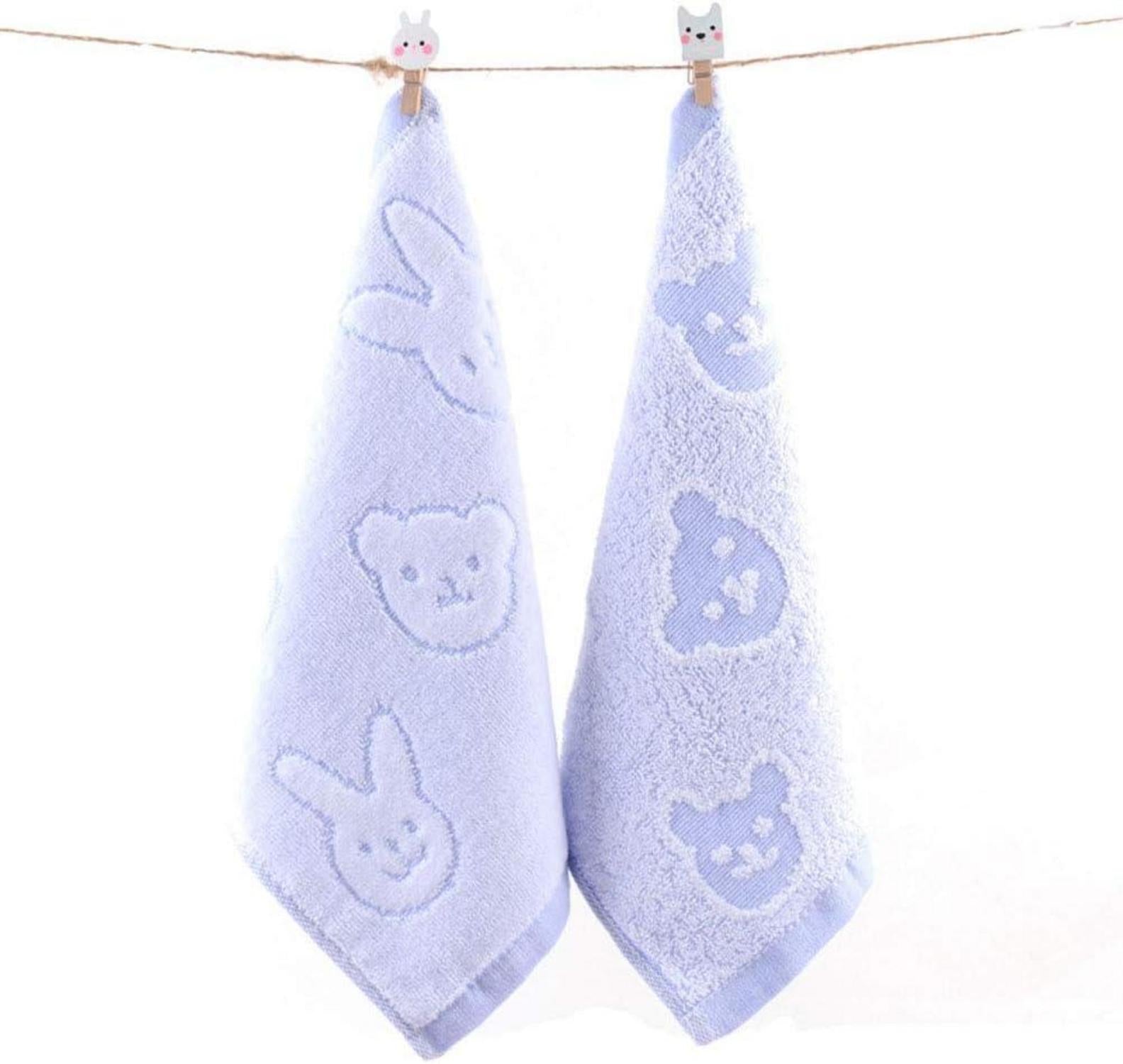4er Pack Baumwolle Gästetücher 25x25cm gelb pink blau lila