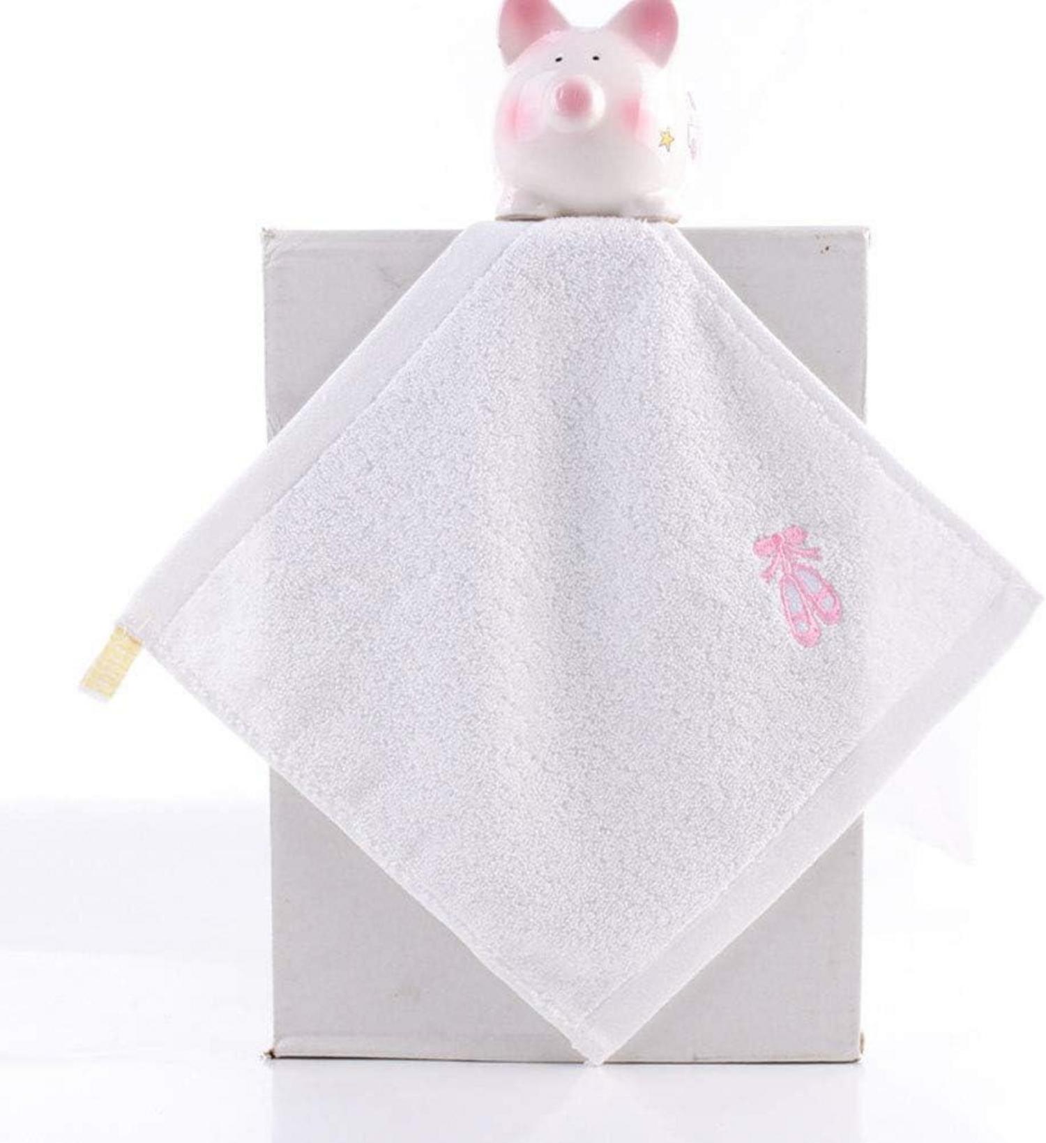 4er Pack Baumwolle Gästehandtücher 25x25cm Saugfähig Weich Weiß Pink Blau Braun