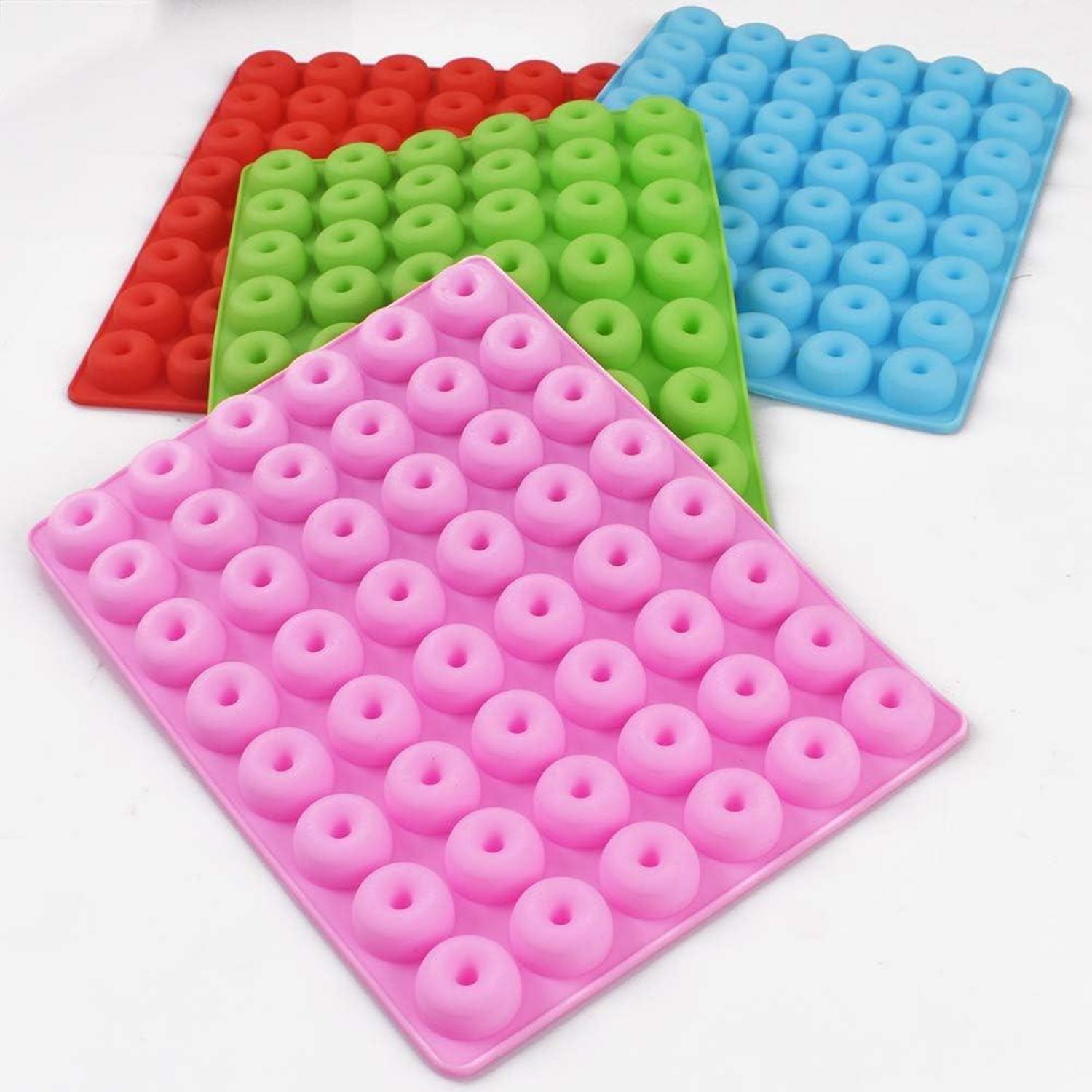 Mini Donut Silikonform 48er Pack Antihaftbeschichtung Süßigkeiten