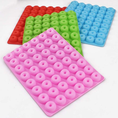 Mini Donut Silikonform 48er Pack Antihaftbeschichtung Süßigkeiten