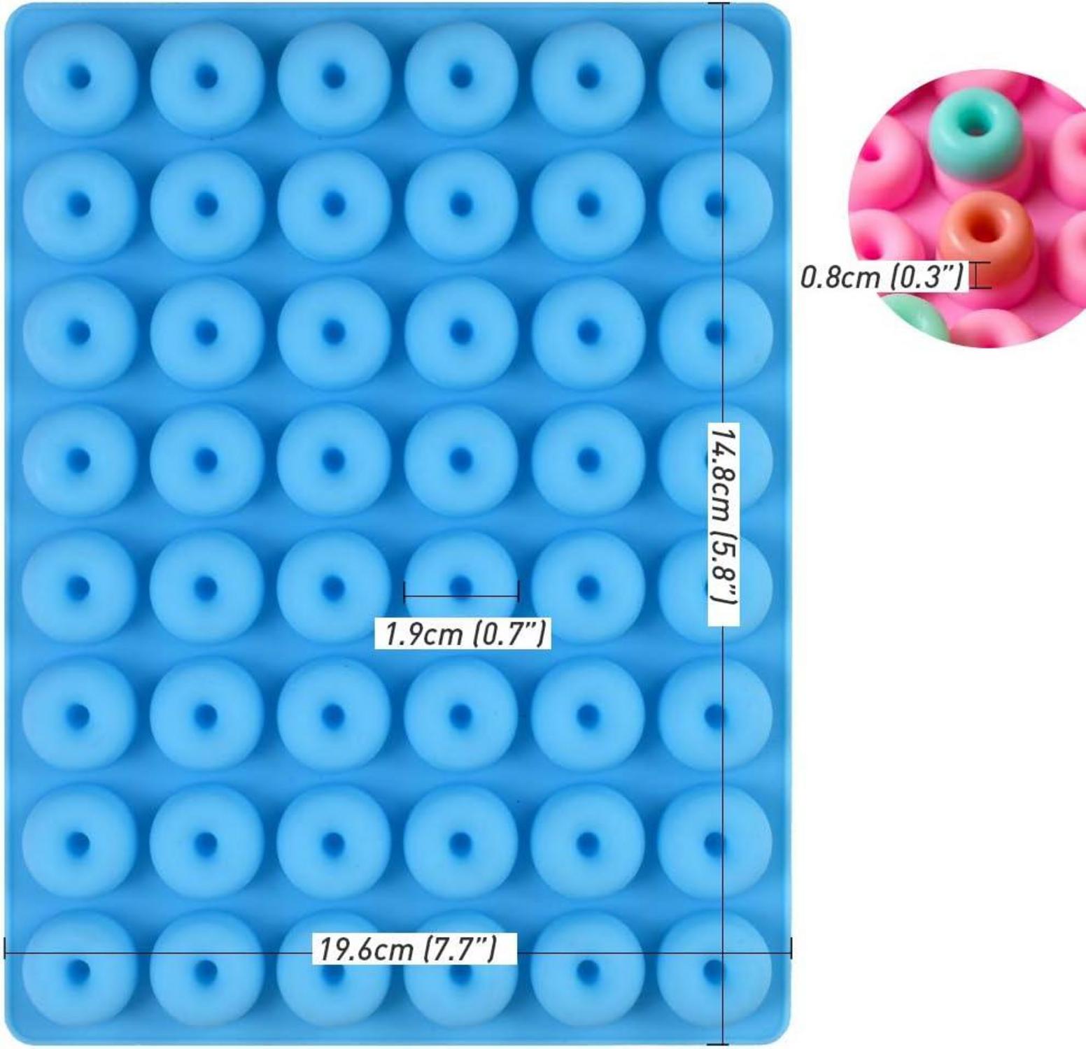 Mini Donut Silikonform 48 Kavitäten Antihaftbeschichtet lebensmittelecht 4er