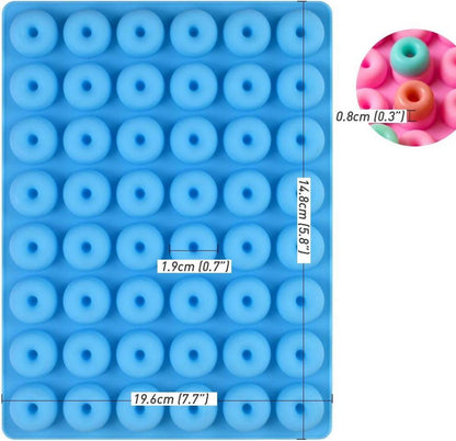 Mini Donut Silikonform 48 Kavitäten Antihaftbeschichtet lebensmittelecht 4er