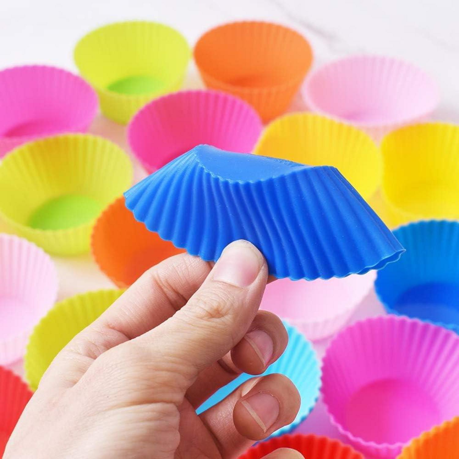 48er Packung Silikon-Backförmchen antihaftbeschichtet