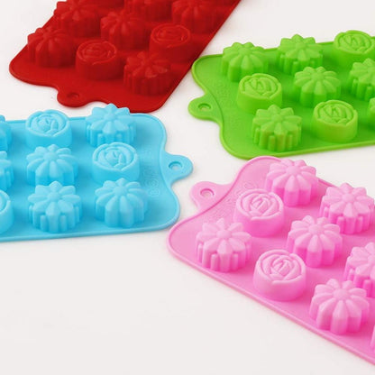 Silikonformen Blumenform 15 Mulden Antihaft Lebensmittelqualität