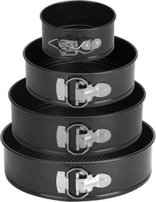 Professionelle Antihaft-Springform Set 4-teilig Karbonstahl
