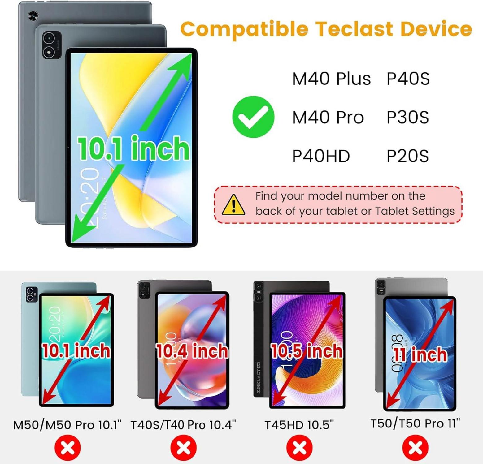 Premium PU Leder Hülle für Teclast P40HD M40 Pro 10 Zoll