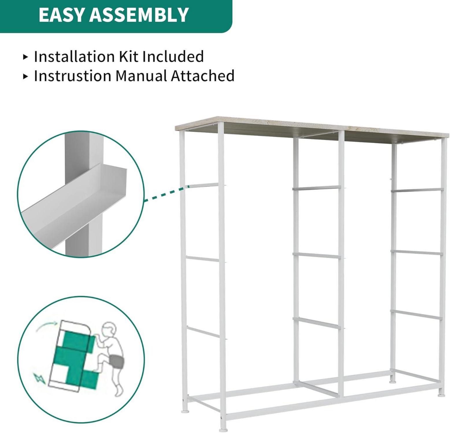 YITAHOME Kommode mit 8 Schubladen Stoff Schrank Moderner Stil Schlafzimmer Wohnzimmer Kinderzimmer Flur Hellgrau