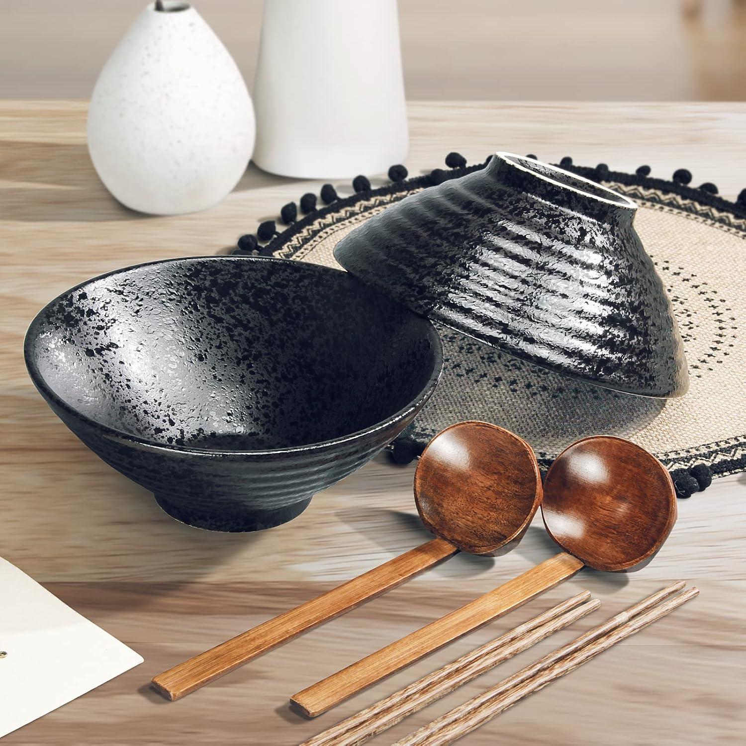 Japanische Ramen Schüssel Keramik 2 Sets 1000ml Vintage Salatschüssel