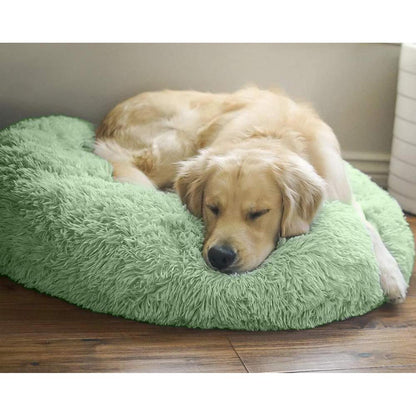 Orthopädisches Hundebett Mittelgroß, Waschbar & Flauschig Grün