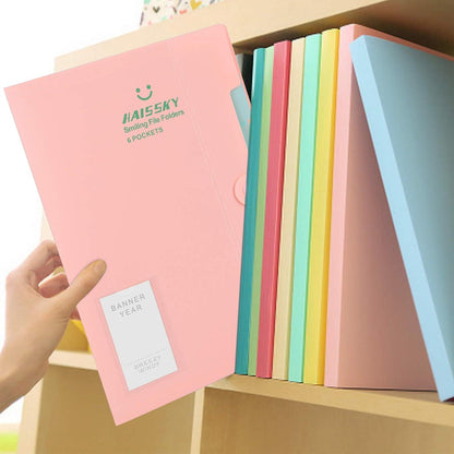 Dokumentenmappe A4 Erweiterbar Tragbar 6 Taschen Ordner Organisator
