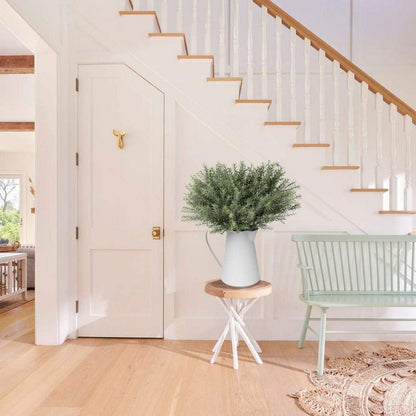 4er Set Kunstgrüne Künstliche Rosmarin Pflanzenzweige 33cm