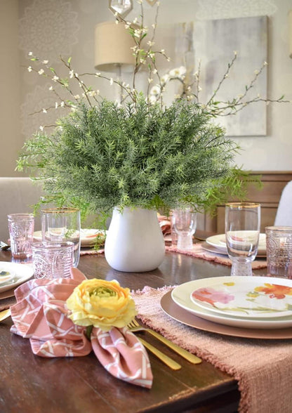 Künstliches Kraut Rosmarin Dekoration Steckstab 33cm Grün/Silber